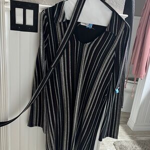 Chico's Black Striped Dress